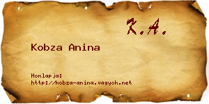 Kobza Anina névjegykártya